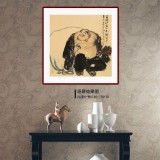 【已售】周自豪 四尺斗方《笑佛》 當(dāng)代著名禪意畫家