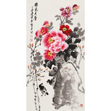 【已售】王寶欽 三尺《國色天香》當代花鳥牡丹畫名家