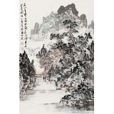 【已售】庾超然 四尺三開《名山草堂圖》 黃鶴樓書畫院院長