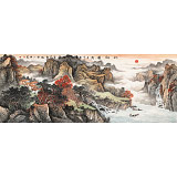 【已售】蔣元發(fā) 小六尺《秋韻圖》 廣西著名山水畫家