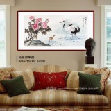 【已售】朱祖義 四尺《秋池仙影》 中國老子書畫院副院長