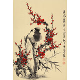 何華賢 四尺三開《東風(fēng)裹香》 潁淮書畫名家