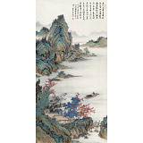 【已售】吳顯剛 四尺《山居客至圖》 貴州七星關(guān)美協(xié)主席