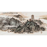 【已售】庾超然 四尺《黃鶴樓中吹玉笛》 黃鶴樓書畫院院長(zhǎng)