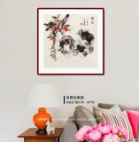 【已售】尹和平 四尺斗方《興旺》 當代鄉(xiāng)土童趣繪畫名家