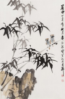 【已售】庾超然 四尺三開《晨曲》 黃鶴樓書畫院院長