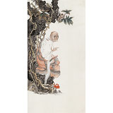 曹建濤 四尺《羅漢圖》 獨(dú)具特色水墨人物畫家