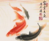 【已售】周升達 四尺斗方《富貴久魚》 中國畫院國畫組長（微信詢價）