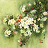 趙逸梅 四尺斗方《雅香》 著名工筆畫家