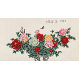 【已售】凌雪 六尺《花開富貴》 北京美協(xié)會員