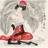 【已售】李鳳英 四尺斗方《玉樓醉春圖》 北京美協(xié)會(huì)員