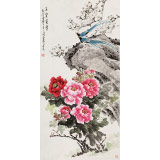 【已售】梁景欣 四尺《玉堂富貴》 青大美院學院派畫家