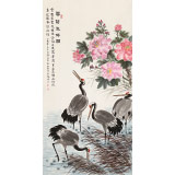 【已售】朱祖義 四尺《蓉蔭聚仙圖》 中國老子書畫院副院長