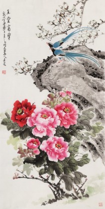 【已售】梁景欣 四尺《玉堂富貴》 青大美院學(xué)院派畫家