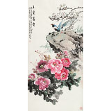 梁景欣 四尺《玉堂富貴》 青大美院學(xué)院派畫家