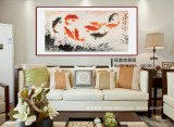 【已售】周升達 四尺《富貴久魚》 中國畫院國畫組長（詢價）