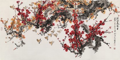 鄒本財 四尺《沐浴春風里》 公主嶺市美協(xié)常務副主席