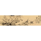 【已售】吳顯剛 四尺對(duì)開《竹蘭君子》 貴州七星關(guān)美協(xié)主席