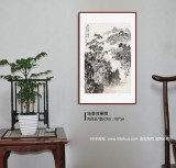 庾超然 四尺三開《秋江歸帆圖》 黃鶴樓書畫院院長