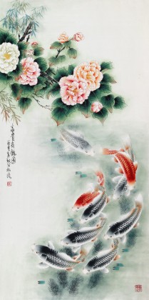 【已售】南海禪寺 妙林居士 四尺《富貴有余圖》