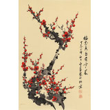 何華賢 四尺三開(kāi)《梅花香自苦寒來(lái)》 潁淮書(shū)畫(huà)名家