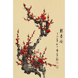 何華賢 四尺三開(kāi)《報(bào)春圖》 潁淮書(shū)畫(huà)名家