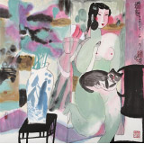 王永剛 四尺斗方《嫻雅》 國(guó)家一級(jí)美術(shù)師