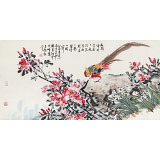 【已售】曲逸之 四尺《錦上添花》 河南省著名花鳥畫家