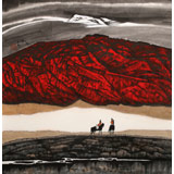 【已售】苗雨 四尺斗方《天山情》 遼寧工美教授 師從吳冠中