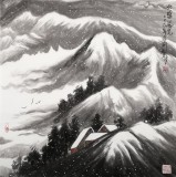 王永剛 四尺斗方《北國風(fēng)光》 國家一級美術(shù)師