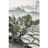 劉金河 作品《皖南山邨》中國(guó)美術(shù)家協(xié)會(huì)會(huì)員（詢價(jià)）