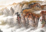 【已售可訂制】李碧峰 小八尺《秋山鳴泉圖》 中國(guó)書(shū)畫(huà)家協(xié)會(huì)理事