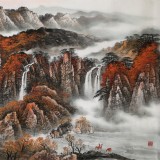 【已售可訂制】李碧峰 小八尺《 秋山聽泉圖》 中國書畫家協(xié)會(huì)理事