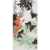 王永剛 吉祥水墨《春江魚戲》 國家一級(jí)美術(shù)師（詢價(jià)）