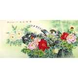 趙逸梅 四尺《前程似錦》 山東著名工筆女畫家