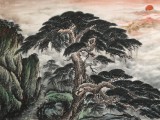 【已售】王友金 小八尺《迎客松》 旭日祥云 鴻運(yùn)當(dāng)頭