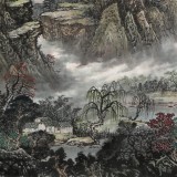 【已售】王友金 小八尺《源遠流長》 畫風細膩 風格清雅