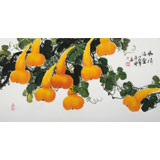黃藝三尺招財辟邪葫蘆畫《福祿滿堂》