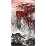 【已售】王友金 六尺《萬山紅遍》財(cái)源滾滾 左右逢源