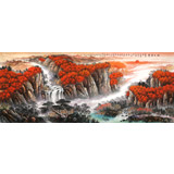 【已售】王友金 小八尺《旭日東升》鴻運(yùn)當(dāng)頭 招財(cái)山水畫