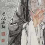 梁健 畫戲《國色天香》 當(dāng)代百杰畫家 中美協(xié)會員 代表作花旦題材