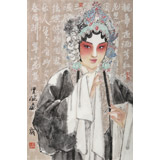 梁健 《戲韻丹青》 當(dāng)代百杰畫(huà)家 中美協(xié)會(huì)員 代表作花旦題材