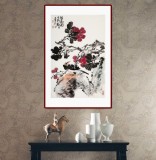 【已售】柳常學(xué) 四尺三開《得利圖》 中國書畫家協(xié)會理事