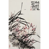 【已售】柳常學(xué) 四尺三開《清香遠(yuǎn)布》 中國(guó)書畫家協(xié)會(huì)理事