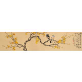 【已售】皇甫小喜 四尺對(duì)開(kāi)《梅雪爭(zhēng)春》 河南著名花鳥(niǎo)畫家