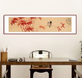 皇甫小喜 四尺對(duì)開(kāi)《竹香新雨后》 河南著名花鳥(niǎo)畫(huà)家