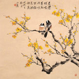【已售】皇甫小喜 四尺斗方《梅花報(bào)春》 河南著名花鳥畫家