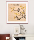 【已售】皇甫小喜 四尺斗方《梅花報春》 河南著名花鳥畫家