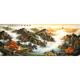 楊銘昌 小八尺《富水長(zhǎng)流》 安徽山水畫(huà)研究協(xié)會(huì)理事