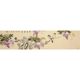 【已售】皇甫小喜 四尺對(duì)開(kāi)《紫氣東來(lái)》 河南著名花鳥(niǎo)畫家